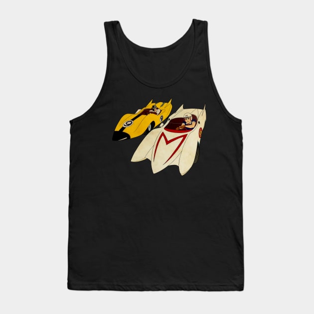 VINTAGE SPEED RACER FIGHT Tank Top by GOAT777